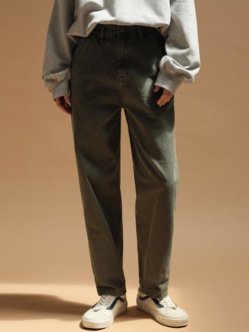 Pigment Cotton Semi-Baggy Pants