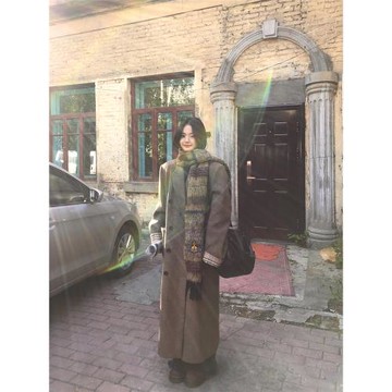 小仙倪子毛呢外套女秋冬新款復古咖色高級氣質中長款羊毛呢子大衣