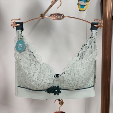 名柔兔耳水晶杯文胸女2106超薄杯石墨烯內里記憶鋼圈性感蕾絲內衣