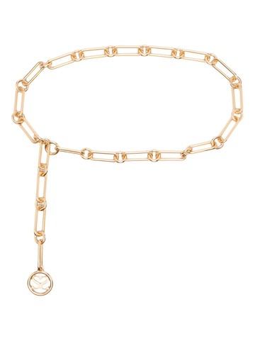 SANDRO - logo-charm chain-link belt - women - zamac - 2 - Gold