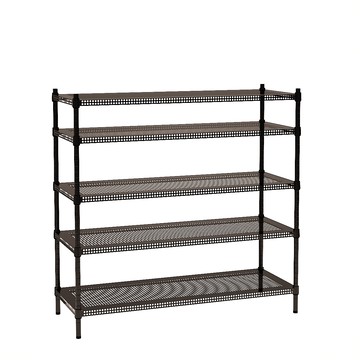 [客尊屋]粗管/沖孔/45x120x120hcm 黑武士沖孔 五層架黑武士