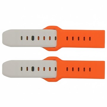 Apollo Life 阿波羅 米粒紋反扣矽膠錶帶  通用型22mm  橙色 + 星光色  2條