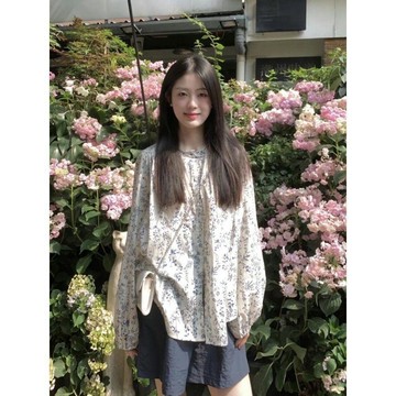 9157 人重複下單🛒夏季套裝2026年新款碎花防曬襯衫+鬆緊高腰闊腿短褲休閒兩件套女56W4