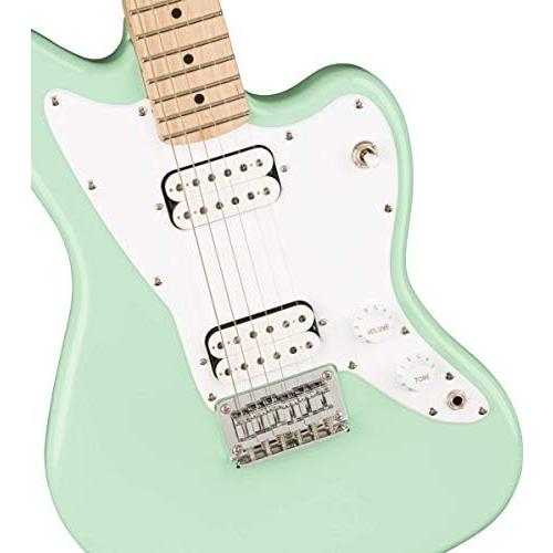 Squier エレキギター Mini JazzmasterR HH, Maple Fingerboard, Surf Green ソフトケース付き