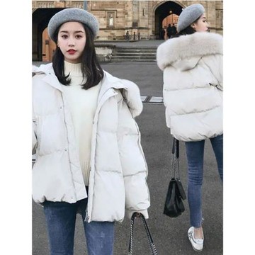 羽絨服女冬季輕薄棉服2025新款外套小個子短款面包服爆款毛領洋氣