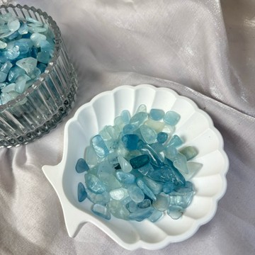 海藍寶碎石 7-9mm 水晶碎石 100公克 消磁水晶 天然水晶 開運 水晶碎石 情緒釋放 淨化心靈 溝通之石