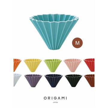 日本ORIGAMI 折紙咖啡陶瓷V60蛋糕濾杯M號手沖濾杯木托濾紙