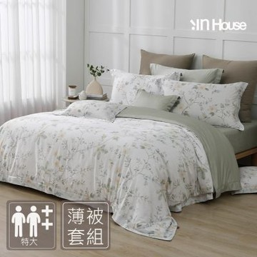 IN-HOUSE-80支天絲棉薄被套床包組(森語微光-特大)