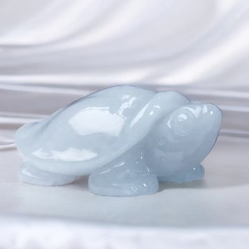 白翡翡翠烏龜擺件 | 天然緬甸玉A貨翡翠 | 送禮