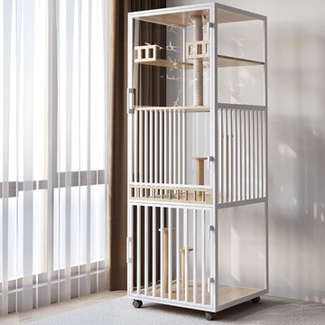 免運 全景玻璃貓別墅四層超大空間貓屋豪華貓籠子家用室內不占地貓展櫃