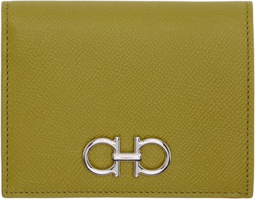 Ferragamo 绿色 Gancini 钱包