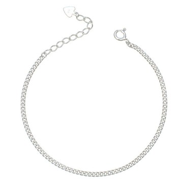 銀鍊腳鍊  21~25cm  銀色