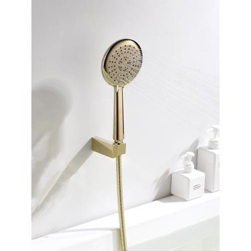 全銅金色手持花灑噴頭加壓多功能淋浴軟管固定座調節支架通用單頭