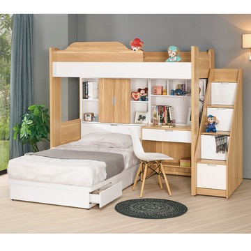 卡爾7.1尺多功能六件式床組（右向）