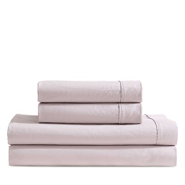 Calvin Klein Washed Percale Cotton 4 Piece Sheet Set, King