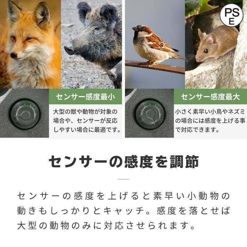 動物撃退器 超音波 ソーラー式 USB充電式 害獣撃退器 防水 屋外 猫よけ 鳩 カラス ネズミ イノシシ 犬 鳥 コウモリ 2個セット