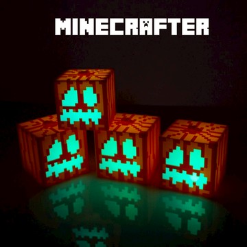 台灣出貨🔥我的世界 南瓜小夜燈 發光燈籠 麥塊燈 創世神 趣味充電小夜燈 像素方塊 麥塊遊戲周邊像素燈 MC充電氛圍燈