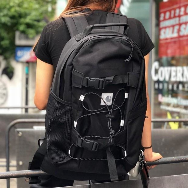 Reflective kickflip backpack sales black