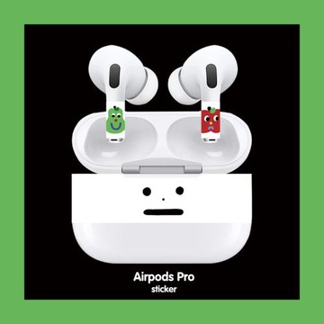原創黑臉蘋果airpods pro貼紙保護貼膜apple無線藍牙耳機3代套