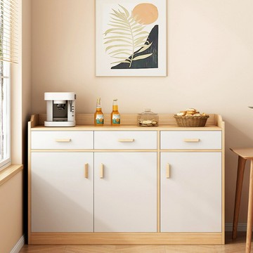 公司貨附發票 餐邊柜靠墻一體櫥柜家用廚房柜子儲物柜客廳收納雜物置物柜茶水柜 快速出貨