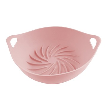 韓國SILIPOT 矽膠氣炸料理容器 - 粉色 適用3.5L以上容量的氣炸鍋 耐熱範圍-40℃~250℃  外徑230 x 高80mm  1個