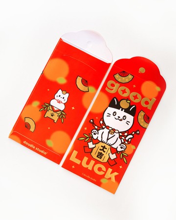 【快速出貨】2026新年馬年燙金春聯揮春 - 大吉喵喵款