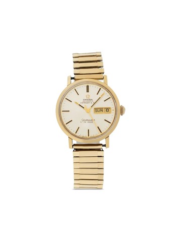 OMEGA - 1970s pre-owned De Ville 34mm - unisex - 14kt Yellow Gold - One Size - White