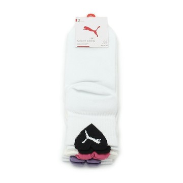 PUMA FASHION 愛心跳豹短筒襪 三雙組 混 BB156202