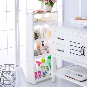 E-Life-多功能移動木板頂隙縫收納四層置物架