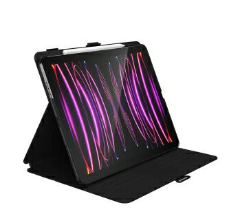 Speck iPad Pro 12.9吋(2022~2018) Balance Folio 多角度防摔側翻皮套-黑色