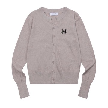 韓國 MUCENT MARAIS 7 BUTTON CROP HENRY NECK 7扣短版針織開襟衫 燕麥色 OATMEAL