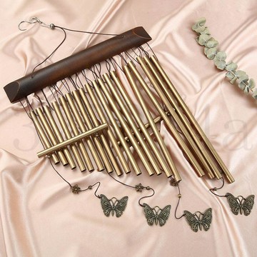 熱賣中實木日式金屬風鈴掛飾門飾創意男女生日禮物臥室戶外鈴鐺裝飾掛件