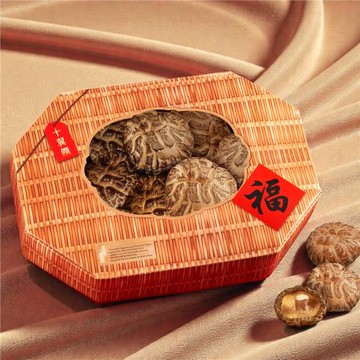 【十翼饌】 臻味豐收特選大花菇禮盒250gx1盒入 附提袋(5.5cm以上/春節/伴手禮/過年/送禮/素食)