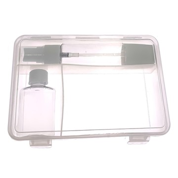iSFun 防疫必備 酒精噴瓶洗手液分裝口罩收納盒  透明色  1個