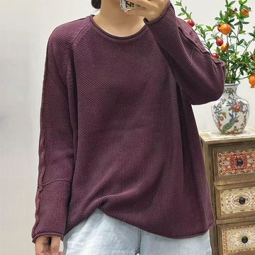 百搭純棉針織上衣122527C