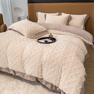 冬季加厚塔芙絨四件套牛奶絨床單被套雙面法蘭珊瑚絨保暖床上用品