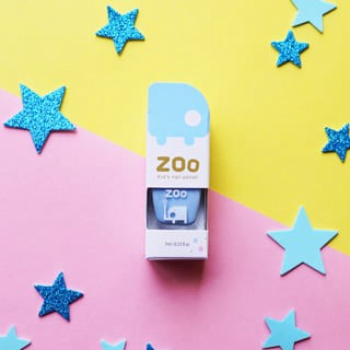 ZOO #19 滿天星大象 (baby藍)兒童拋棄式指甲油無毒/水性/不傷甲/可撕式指彩小女孩的夢幻童年 / 馬卡龍新色上市