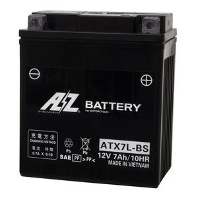 AZ ATX7L-BS バイク用バッテリー 【電解液注入・充電済】【他商品との同時購入不可】[ATX7LBS] 返品種別B 通販  LINEポイント最大1.0%GET | LINEショッピング