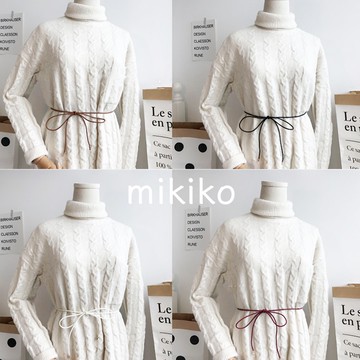 美木子｜現貨皮帶｜編織綁帶繩【BT126】 腰帶 多色 細腰帶 小腰適合 搭配洋裝 裝飾 簡約 百搭 休閒 復古腰帶