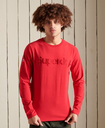 Superdry Men's Men's Core Logo Source Long Sleeved Top Red / Hike Red - Size: M
