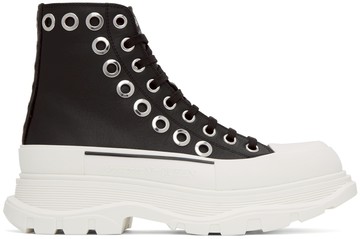 McQueen 黑色 Tread Slick 高帮运动鞋