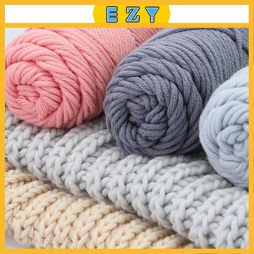 [EZY]48出貨 毛線團 手作DIY 工具 手工diy编织围巾围脖的8八股情人棉牛奶棉粗毛线团送男友女材料包