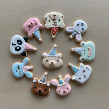 動物派對狂歡糖霜餅乾組合 【客製化禮物】