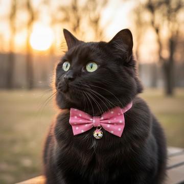 粉紅點點款 蝴蝶結寵物裝飾項圈 貓咪 小型犬 迷你犬