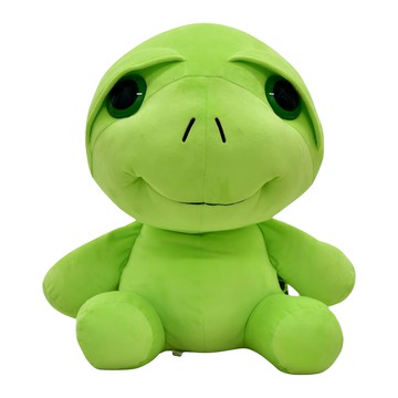 坐姿大眼龜 毛絨玩具  淺綠色  1個