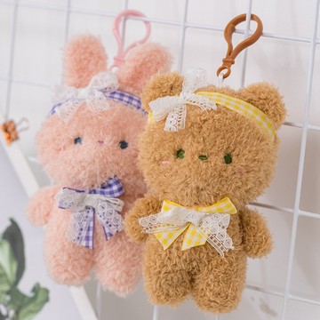 特惠🚀🚀✨蜜糖公仔 卡通甜美系列 小兔子 棕熊 小貓咪 鑰匙扣 掛件 女生包包掛飾