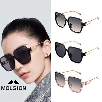 【GLORIA】MOLSION｜MS5036 Angelababy同款 方形膠框太陽眼鏡