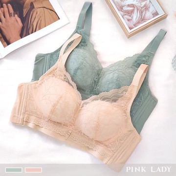 【PINK LADY】BC罩杯 浪漫花園 無鋼圈均勻微加厚柔滑側背片 單件內衣(女內衣/集中/包覆/蕾絲/脅邊加高) 2836