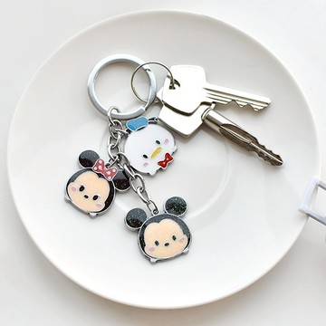 【R.FUN SHOP】迪士尼TsumTsum造型鑰匙圈 米奇 奇奇蒂蒂 大眼仔 毛怪 吊飾 CA145