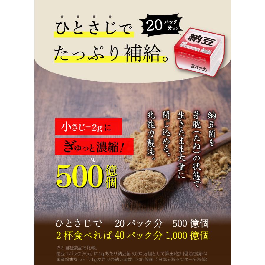 こなの納豆。国産 粉末なっとう 300g (100ｇ×3袋）  納豆パック3,000個分の納豆菌が活きている粉納豆。無添加。国産納豆。離乳食。災害備蓄用納豆にOK。